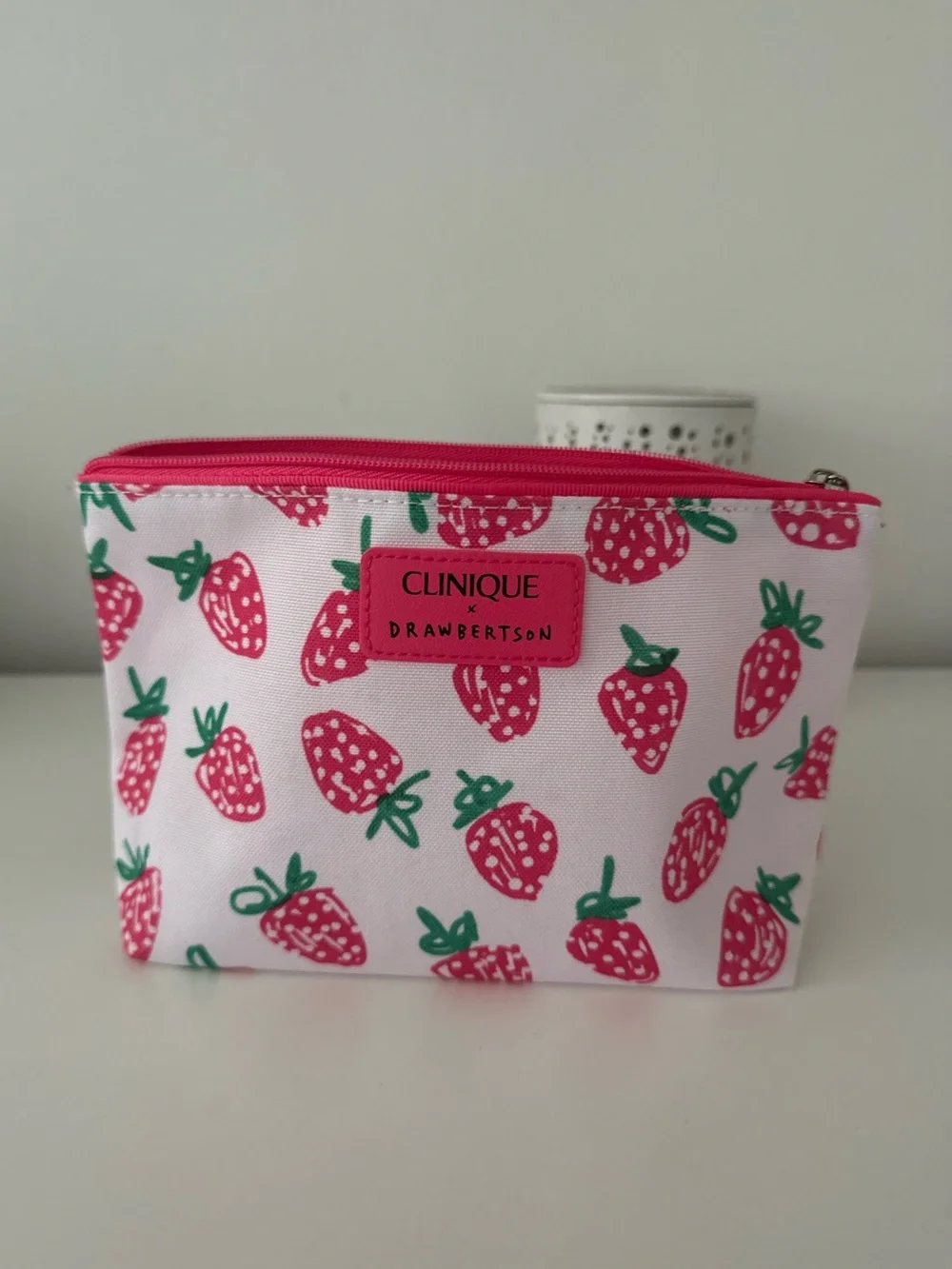 Pink Strawberry Cosmetic Pouch